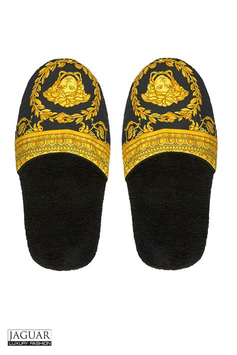 versace badslippers zwart|Home and Bath Luxury Slippers .